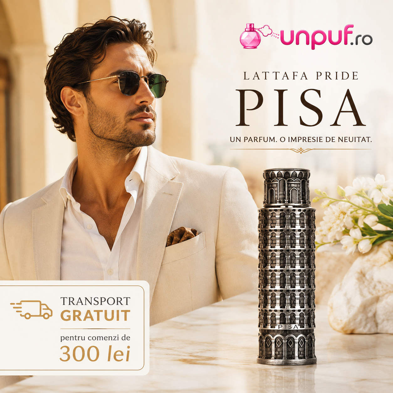 Parfum Arabesc Bărbați Lattafa Pride Pisa Eau de Parfum 100 ml prezentare premium